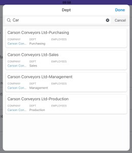 Airtable Searching Dept ID